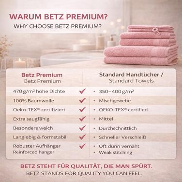 Набір махрових рушників Betz Premium з 10 предметів, 100% бавовна, колір старорожевий (4 рушники 50x100 см, 2 банні 70x140 см, 2 гостьові 30x50 см, 2 рукавички)