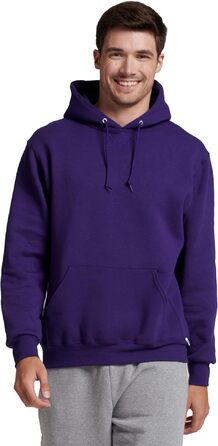 Чоловічий худі Russell Athletic Dri-Power Fleece з капюшоном, вологовідвідний, суміш бавовни, фіолетовий, розмір XL