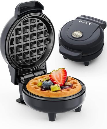 Вафельниця Mini BLAZANT: компактна, 550 Вт, сіра - для дитячих свят та сімейних посиденьок