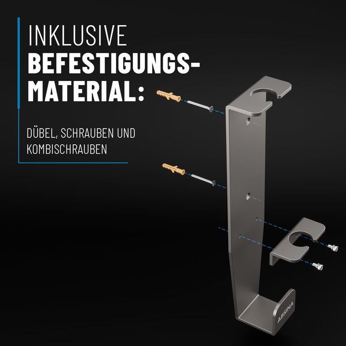 Кабель для зарядки електромобілів ABSINA Typ 2 Schuko, 3.7kW, 16A, IP67, 6.4м (з кріпленням для стіни)