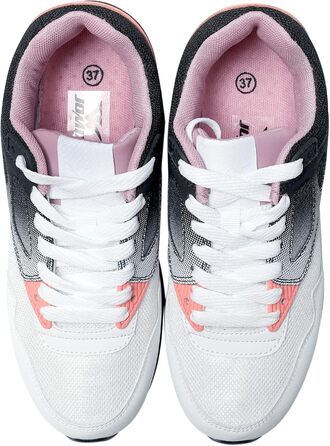 Жіночі кросівки JOMIX: спортивні, для бігу, з повітряною подушкою, антиковзкі, дихаючі, для фітнесу, залу, вулиці (41 EU, біло-фіолетові, трикотажні)