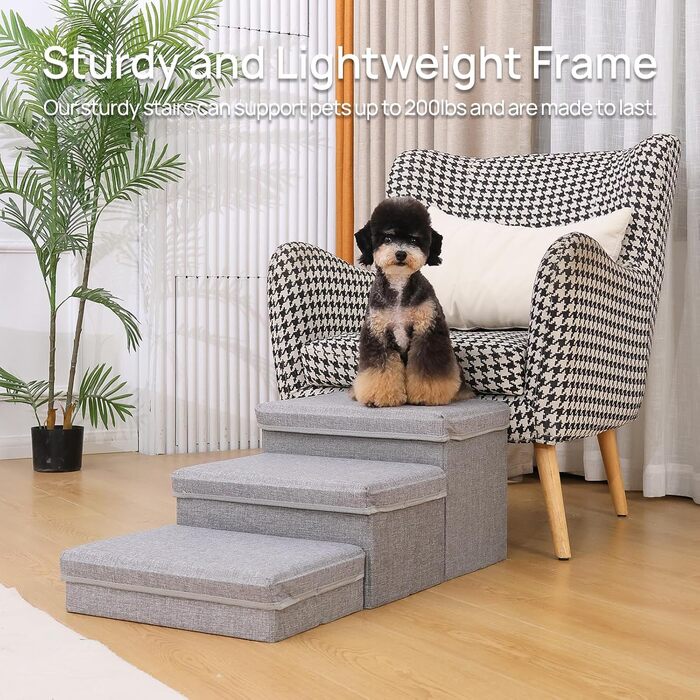 Сходинки для собак: 2-ярусні, складані, для маленьких та середніх собак, з регульованими сходинками, для ліжка, дивана