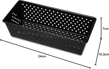 Форма для випікання хліба Guardini Gardenia, перфорована, 25x11 см, сталь з антипригарним покриттям, чорна