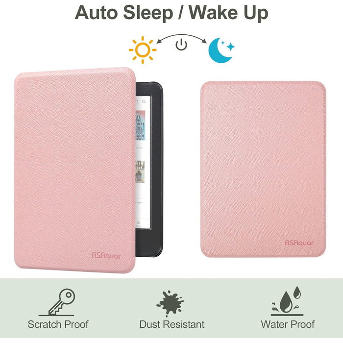 Чохол для Kindle/Kobo з підставкою та авто-ввімкнення/вимкнення (рожеве золото)
