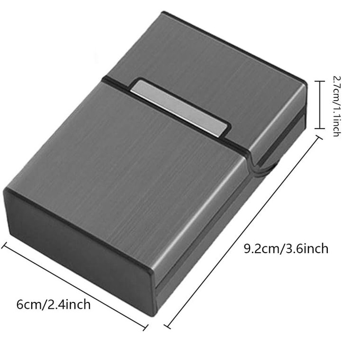 Алюмінієве етоу для сигарет (3 шт.) - срібляне, сіре, синє