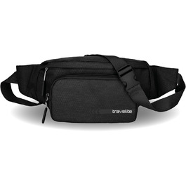 Чорна поясна сумка Travelite Kick Off: 30 см, 5 л, для подорожей та спорту