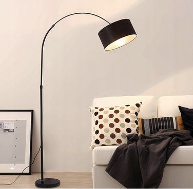 Стійка LED-лампа для читання з гнучкою ніжкою (гусяча шия), E27, 175 см, чорна