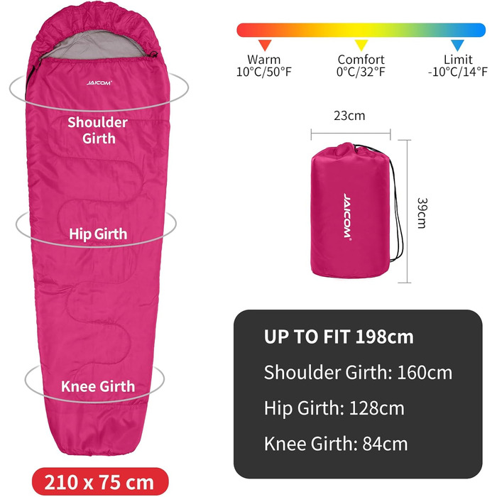Спальний мішок 3-4 сезони Ultraleicht Mumienschlafsack (800г/1600г) для дорослих - Outdoor, кемпінг, трекінг, відпочинок в приміщенні (Rose-4 сезони)