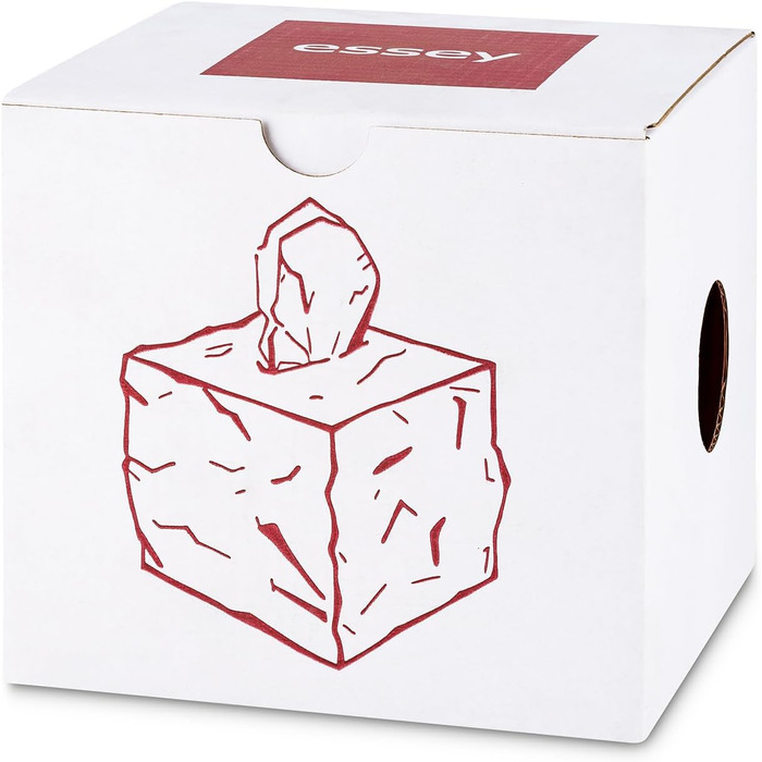 Essey Cosmetic Tissue Box Wipy Cube I, square tissue box dispenser, design tissue box, 13x13x13 cm