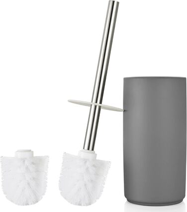 Набір для туалету GeruiKE: щітка для унітазу з керамічним тримачем (сірий матовий)