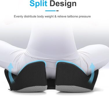 Ergonomic Seat Cushion for Office Chair - Orthopedic Pressure Relief Cushion with Memory Foam - Wheelchair Seat Cushion