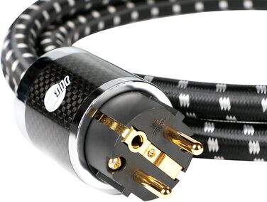 Hi-Fi мережевий кабель Boaacoustic BEB2116, аудіофільний силовий кабель High-End Schuko (EU), 2м для підсилювача, DVD, декодера та сабвуфера