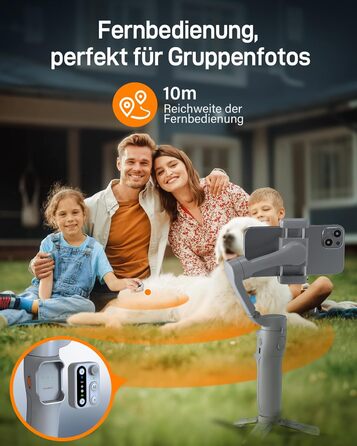 Hohem iSteady X3 SE - Стабілізатор для смартфона, 3-осьовий, сірий. Ідеально для Vlogging, Selfie та подорожей. 11 годин роботи від акумулятора.