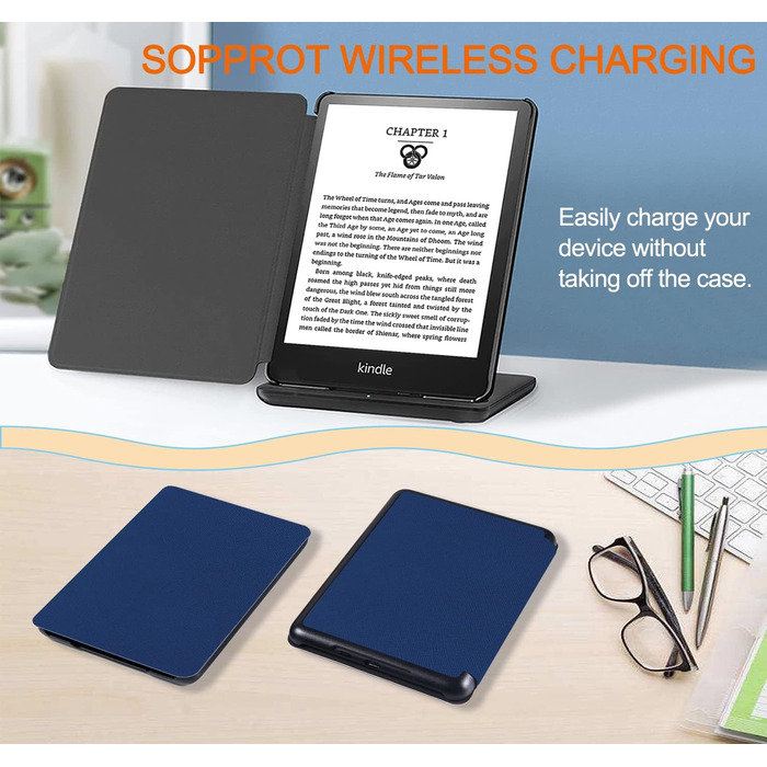 Чохол TOKILO для Kindle 6 (11-го покоління 2024/2022), м'який чохол з PU-шкіри з авто-ввімкненням/вимиканням, сумісний лише з Kindle 6