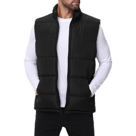 Чоловіча жилетка Polu з пуховим наповнювачем, водовідштовхувальна, без рукавів, зі стійким коміром, на блискавці, зимова, тепла верхня одежда, колір чорний