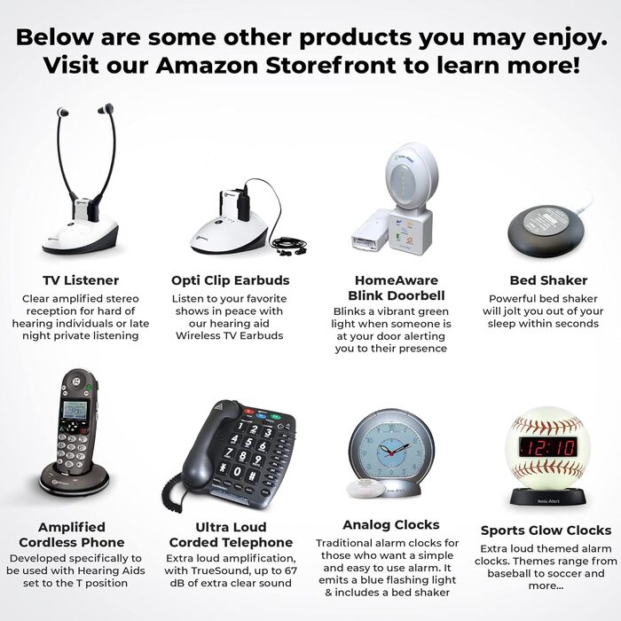 Geemarc SBP100 Portable Travel Alarm Clock with Extra Loud Alarm 70 dB + Vibration + Carrying Case