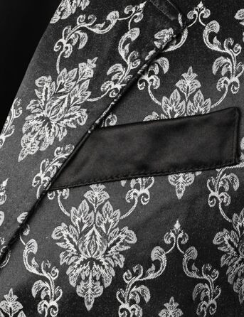 VATPAVE Вікторіанський костюмний жилет для чоловіків Steampunk Gothic, чорний та білий (S)