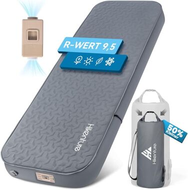 Каремат HIKENTURE самонадувний з вбудованим електронасосом, 10 см товщини, для кемпінгу, туризму та відпочинку на природі