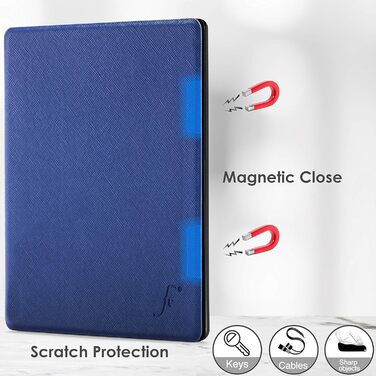 Чохол для Tolino (2019) Roségold: тонкий, легкий, з авто-вимиканням екрану. Захисний чохол-папка для електронної книги Tolino Roségold (Page 2, Königsblau)