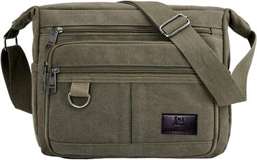Сумка-рюкзак W&G Traveler RFID з відділенням для пляшки, 13-дюймовий ноутбук, гаманець з інтегрованою кишенею для телефону, багато кишень, закривається на блискавку (армійний зелений)