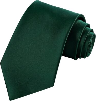 Набір краваток Tie G U Style (5 шт.) для чоловіків: однотонні краватки, сатинова метелик, нагрудна хустинка, реверс, кравецькі затискачі. Колір: A-Hunter Green