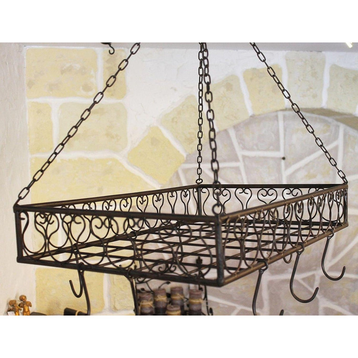DanDiBo Pot Hanger Kitchen Pan Hanger 65 cm Ceiling Shelf Hanging Shelf Hanger Sausage Crown