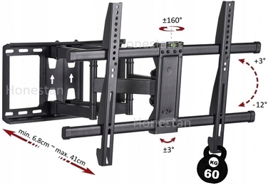 Поворотний настінний кронштейн з регулюванням для телевізора Sony KD-65XE9005