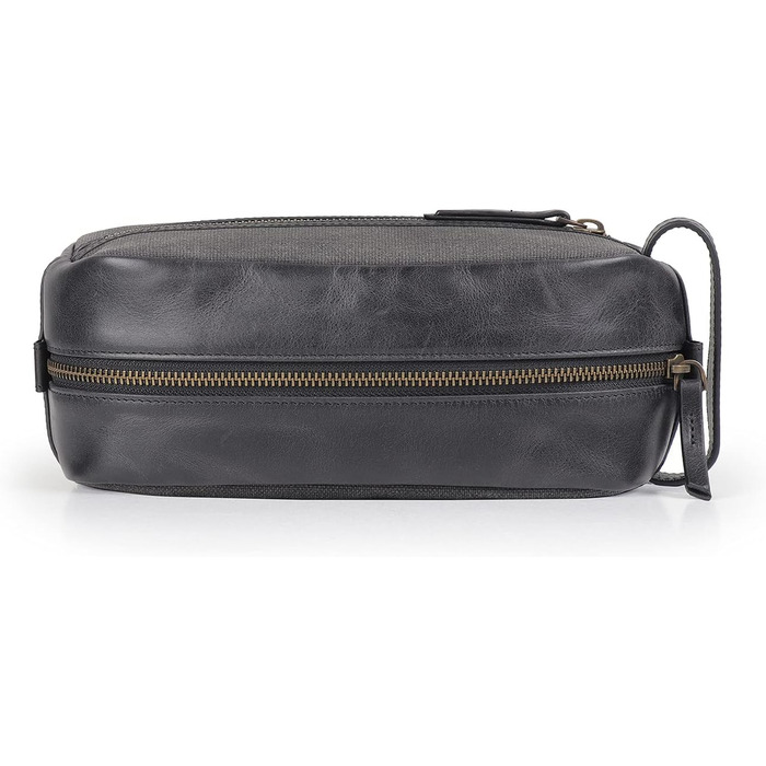 Чоловіча дорожня сумка Londo Echtleder, набір сумок для туалету (чорний)