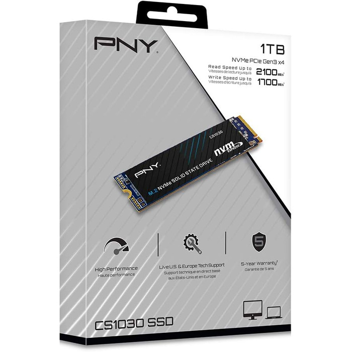 SSD PNY CS1030 1TB M.2 NVMe PCIe Gen3 x4 - Швидкий накопичувач для ПК