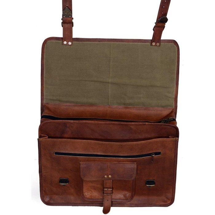 Сумка-портфель Komal's Passion Leather KPL 45.7 см (18 дюймів) шкіряна для ноутбука та документів, чоловіча сумка-месенджер