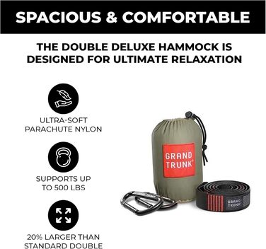 Гамак Grand Trunk Doppel-Fallschirm Nylon синьо-блакитний, двомісний, для відпочинку на природі