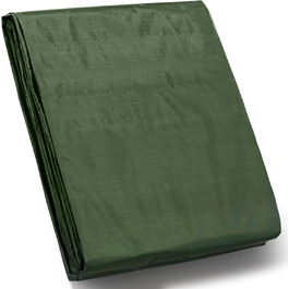 STARPYNG-140g/m² Green 5mx8m Tarpaulin, Planenabdeckung, Waterproof, UV-resistant, Weather-resistant, Covering Cars, Boats, Courtyards, Camping, Wood Tarpaulin (5m x 6m (100g/m²))
