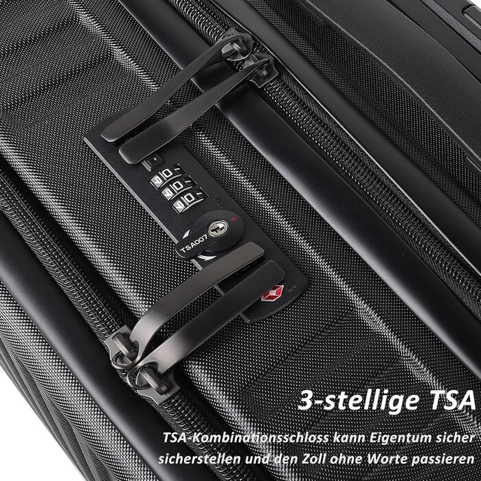 Валіза ручної поклажі TANTOMI з відділенням для ноутбука, 50 см, жорсткий корпус ABS, 4 колеса, TSA-замок (Світло-темнозелений, 41 л)