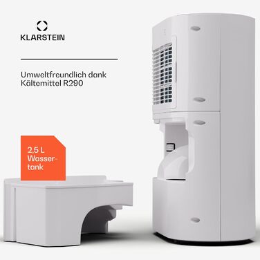 Klarstein AeroDry Smart 12l: Електричний осушувач повітря з WiFi, LED дисплеєм та фільтром вугілля (12л/день, 18м²)