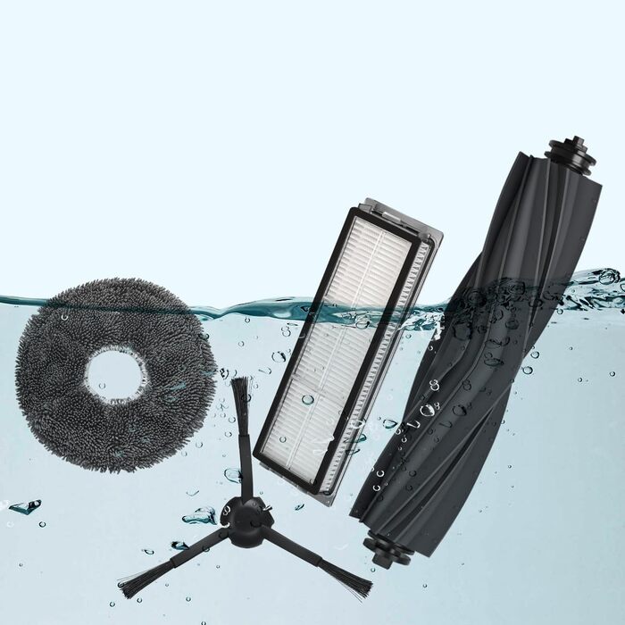 Запчастини для Dreame X30 Ultra, L10s Ultra Gen2, L40 Ultra, Mova E30 Ultra: комплект аксесуарів (2 основні щітки, 4 фільтри, 4 мікрофібри, 4 бічні щітки, 4 пилозбірники) сумісні з L10s Pro/L10s Plus