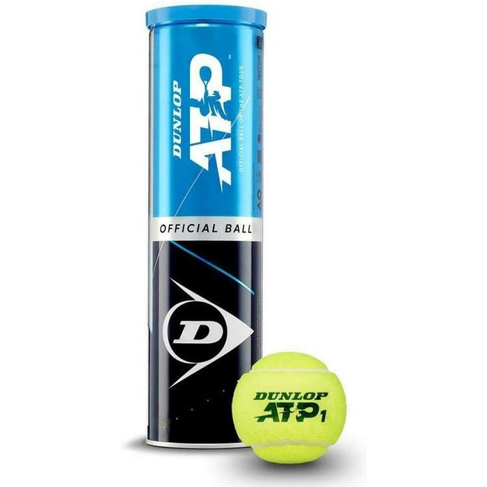4 тенісні м'ячі Dunlop ATP 4TIN в упаковці з 4 шт. – вигідний набір