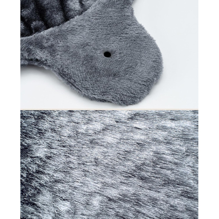 Крісло-лежанка для кота з м'якого плюшу, Ø 40 см, глибина 25 см, підходить для будь-якого котячого будиночка, з металевим кріпленням M8, для котів будь-якого розміру, (25 см глибина, темно-сірий)