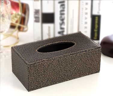 Тримач для серветок з шкіри, золотий візерунок, для дому, офісу та автомобіля