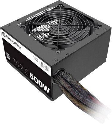 Блок живлення для ПК Thermaltake TR2 S 500W, ATX, 80 Plus, з тихим 120-мм вентилятором, чорний