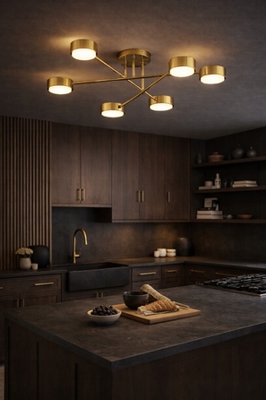 Підвісна люстра Elko-Lighting Mono Gold, 6 точок освітлення, GX53