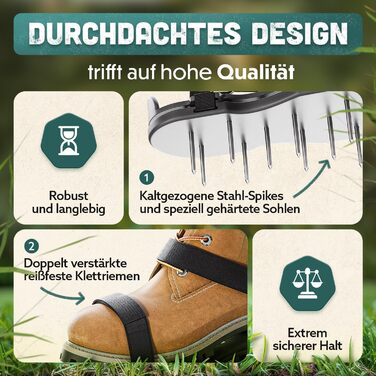 KING's Lawn Shoes Pro | Lawn Aerator Shoes + Screed Shoes | Lawn Aerator, Verticutter, and Aerifier for Lawn Aeration | Premium Lawn Shoes for Aerating and Loosening Your Lawn - Pre-assembled