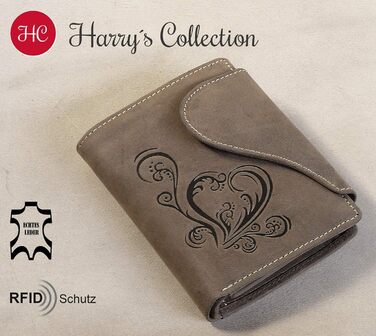 Жіночий гаманець Harry's Collection у вінтажному стилі з сердечком, спеціальна серія, універсальний розмір, темно-коричневий