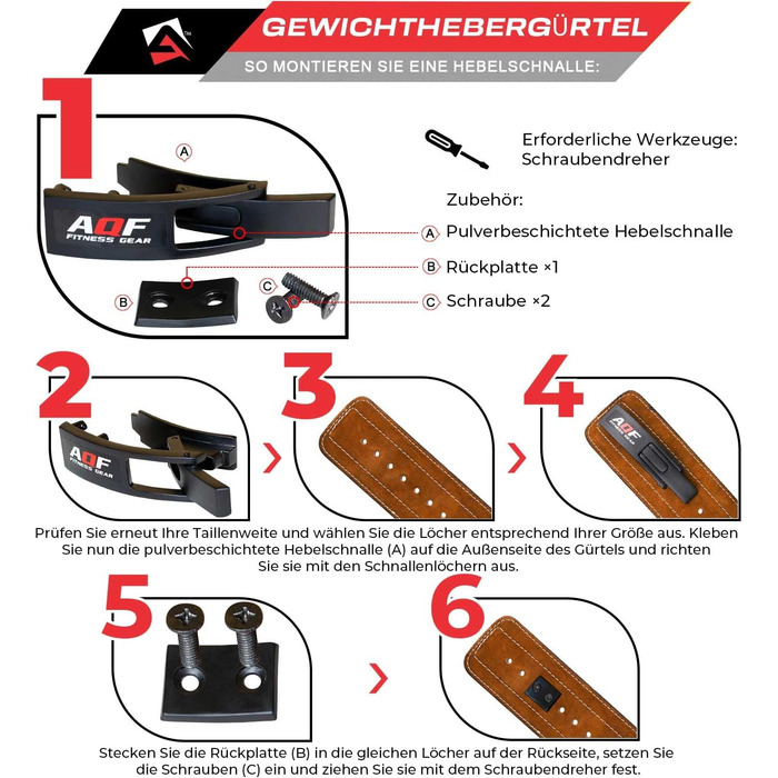 AQF Weightlifting Belt Lever Buckle, 4