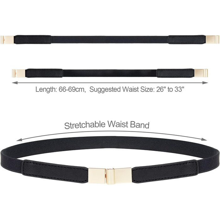 Жіночі тонкі ремінні EAONE 5 шт. в наборі, еластичні ремінні для суконь, великі розміри, кольори: золото, чорний, білий, червоний, темно-синій