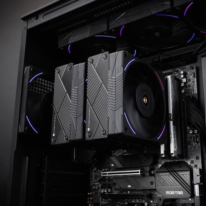 TR Phantom Spirit 120 EVO: Повітряний кулер для CPU з цифровим дисплеєм, 7 теплових трубок, сумісний з AM4/AM5/Intel lga1851/1700/1150/1151/1200/2011