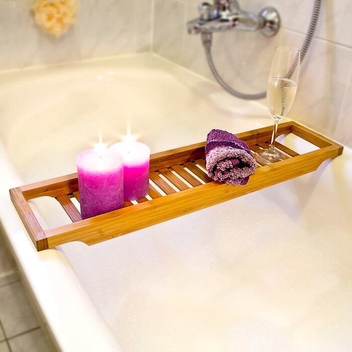 Бамбукова полиця для ванни Relaxdays
