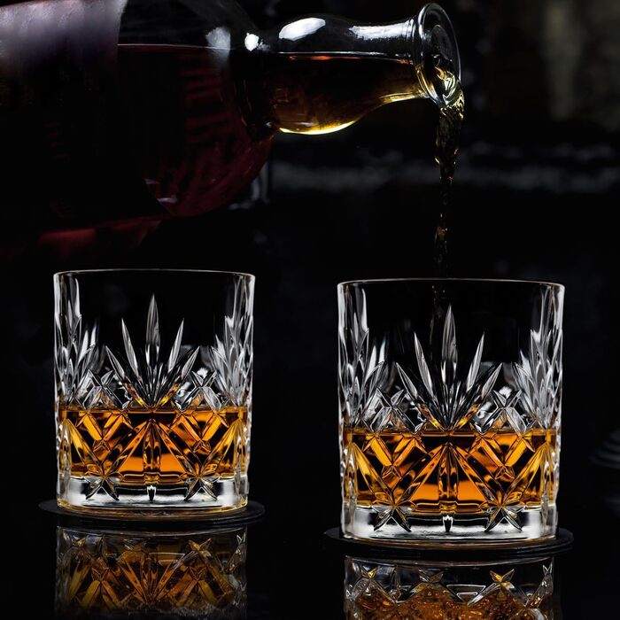 Набір склянок для віскі FLOW Barware 2 шт. | Склянки з кришталю для віскі, скотчу, бурбону, рому, джин-тоніку та негроні | Преміум якість