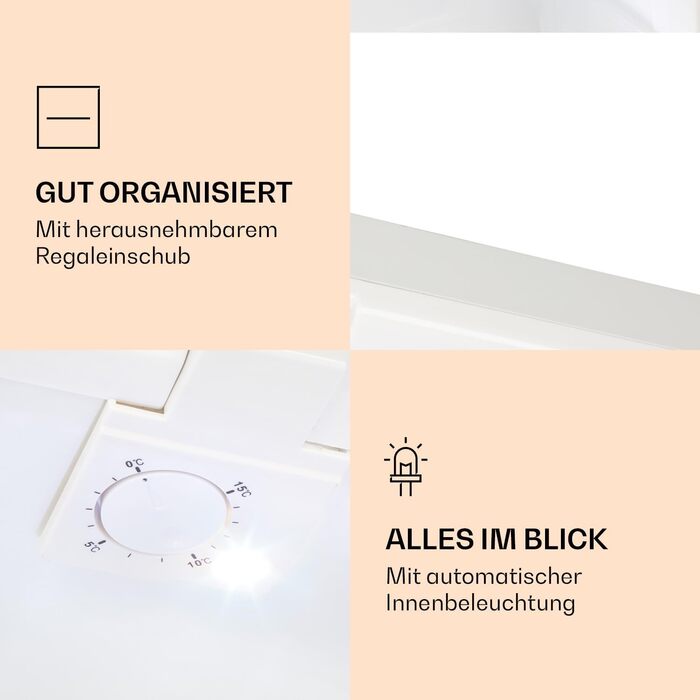 Міні-холодильник Klarstein Silent Cool: компактний міні-бар на 30 літрів з регулюванням температури (4.5-15°C), тихий (24dB), білий