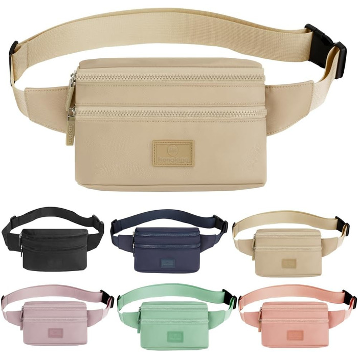 Поясна сумка на пояс для чоловіків та жінок, спортивна, водовідштовхувальна, велика, для телефону, на бігу, камуфляж (хакі)