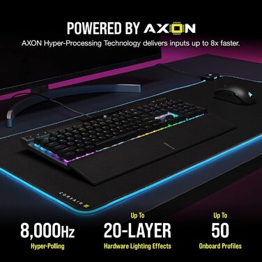 Механічна ігрова клавіатура Corsair K70 MAX RGB з перемикачами MGX, регульованою точкою активації, клавішами PBT Double-Shot, сумісна з iCUE, QWERTY NA розкладка, сталево-сірий колір